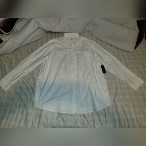 Mutual Weave White Casual Button Down Long-Sleeve Shirt